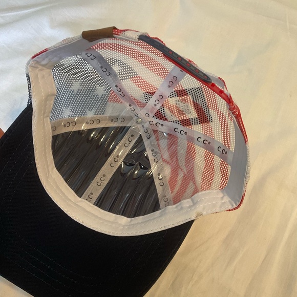 Cotton Brushed USA Flag Embroidered Baseball Cap - Picture 4 of 7